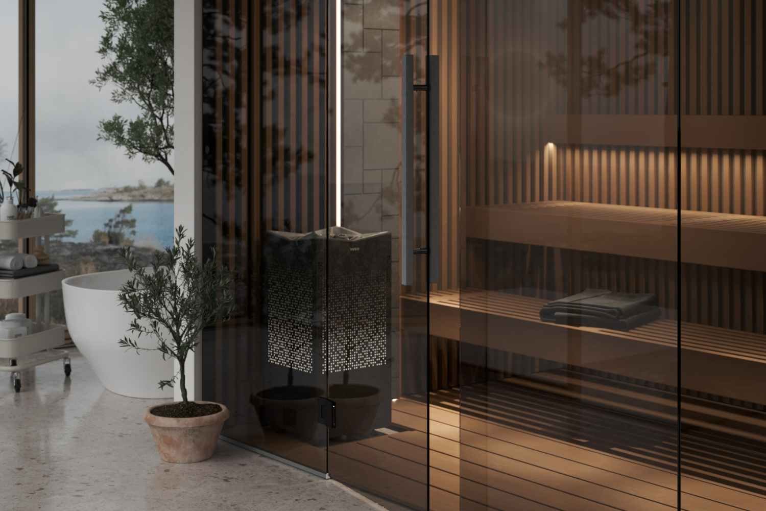 Crown Sauna Heater in Black from Tylö