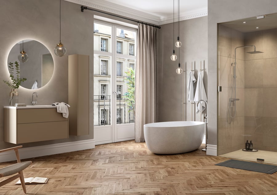 Bild1b_grand-solid-100-i-cappuccino-ncs-med-spegel-loox-90.-duschvagg-epic-1-plus-och-handdukstorken-line.-lampor-fran-ellos.-sv-156568