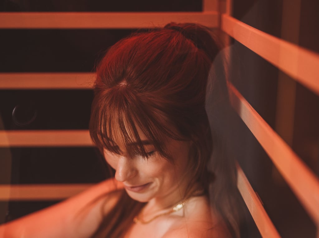 woman in IR sauna